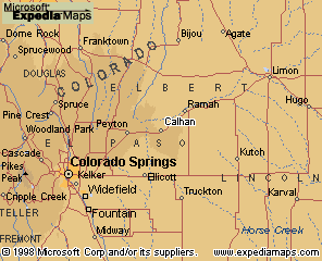 Map of the Calhan Area