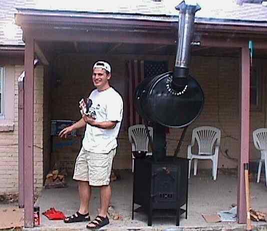 Chris Trojanovich with The Smoker,  10/2000.